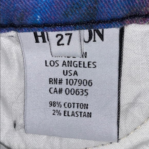 “Hudson” Blue/ Purple Colorful Nico Jeans Size 27 - Picture 5 of 6